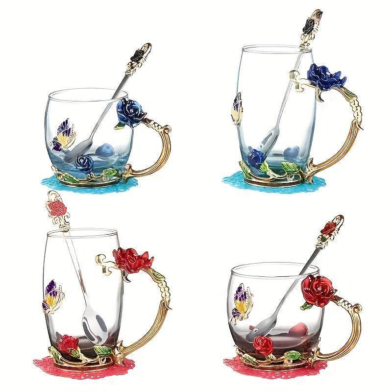 Elegant Flower Pattern Tea Cup Set - My Store