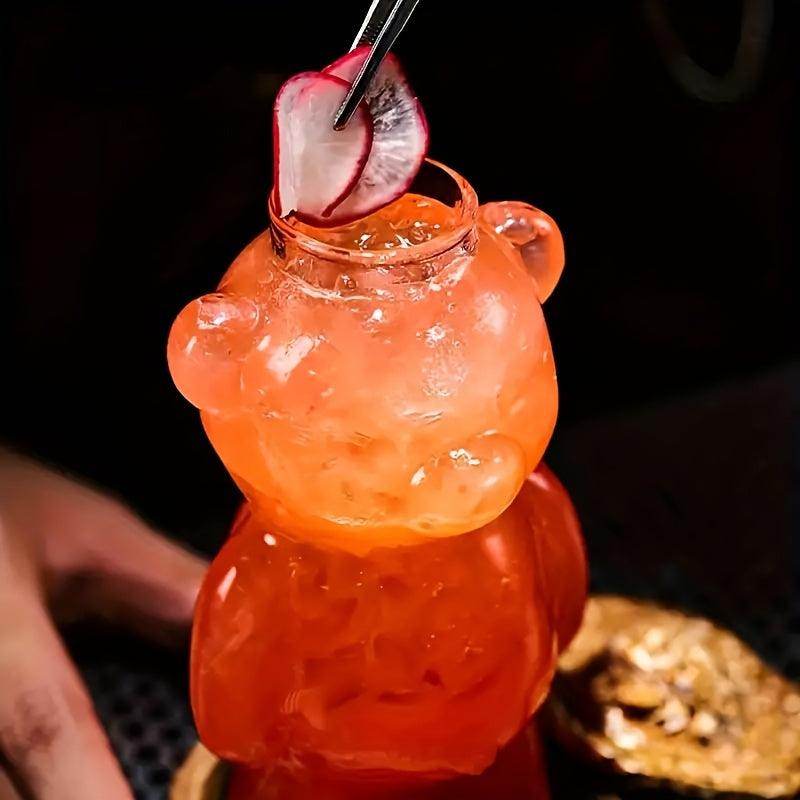 Insulated Teddy Bear Glass Cups - Set of 4 with Straws and Brush - My Store