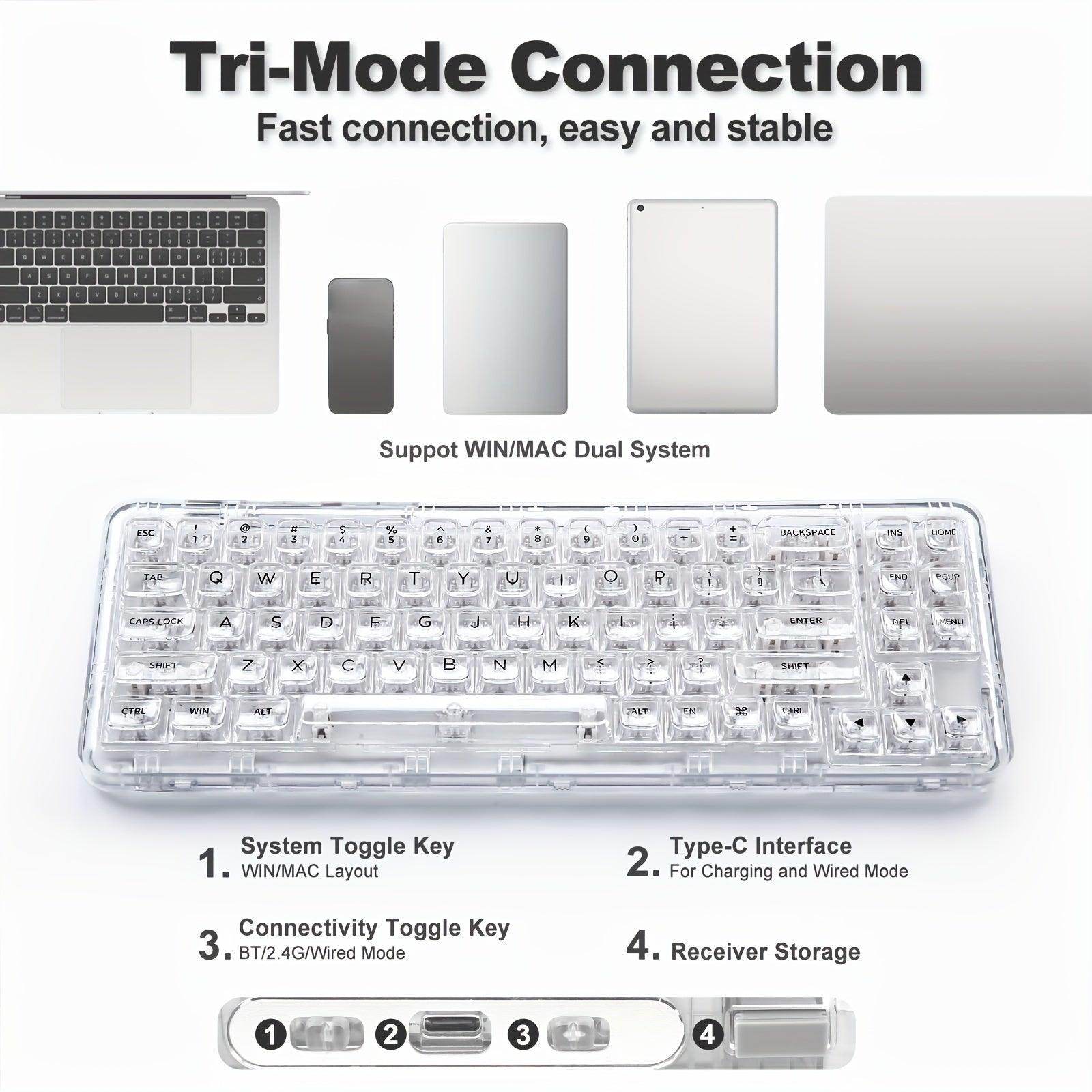 Transparent Mechanical Gaming Keyboard - My Store