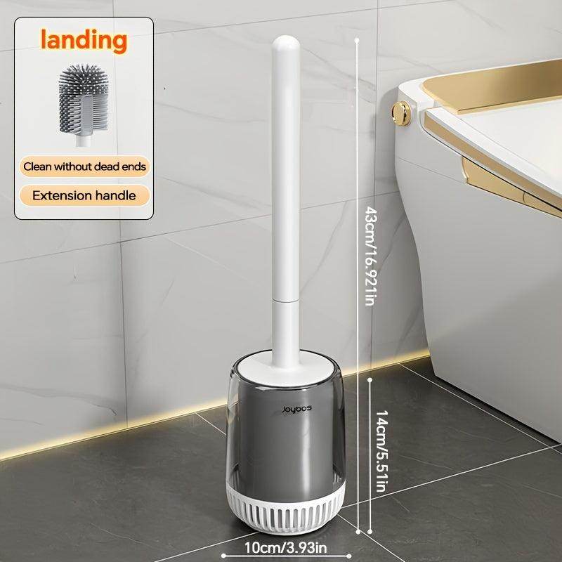 Silicone Bristle Toilet Brush Set with Ventilated Holder - My Store