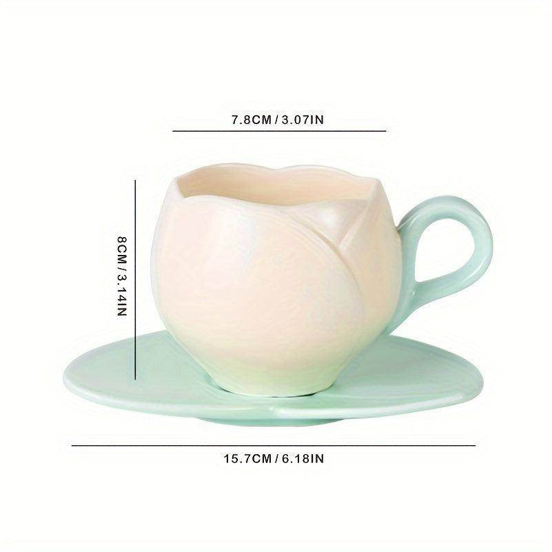 Ceramic Tulip Cups, Tulip Cups, Flower Coffee Cups, Ceramic Tea Cups And Tea Coffee Milk Flavorers, Satkali Ceramic Coffee Cups - My Store
