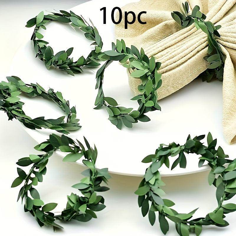 10pcs/set, Imitation Rattan Ring Napkin Rings - My Store
