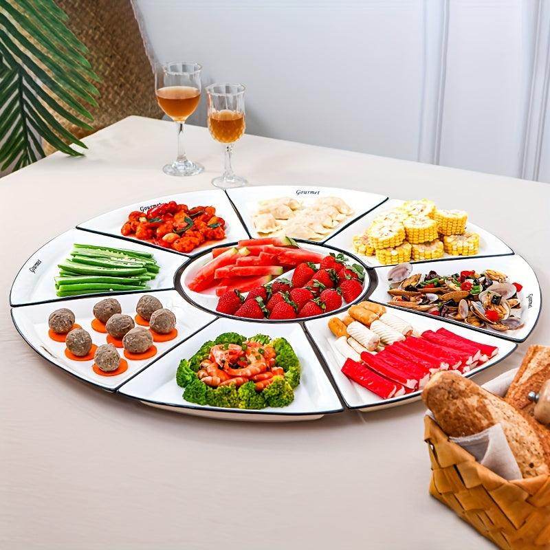9pcs White French Platter Set - My Store