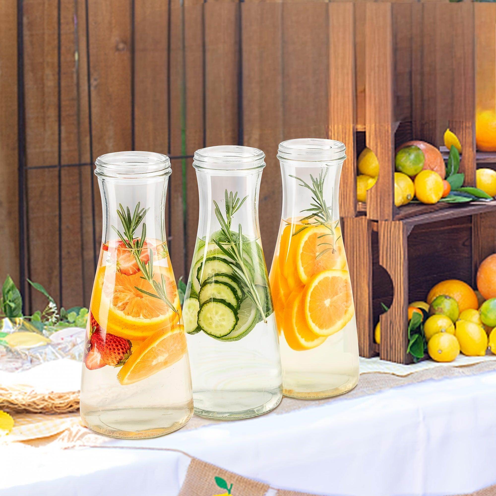 3-Pack Glass Bottle Pitcher Set - My Store