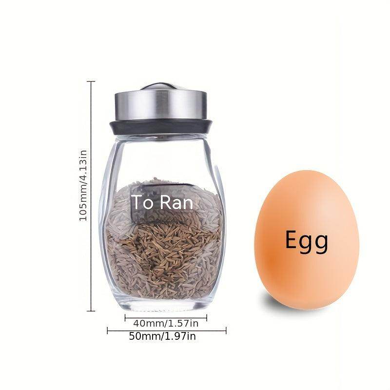 360° Revolving Spice Rack with 6 Glass Jars - My Store