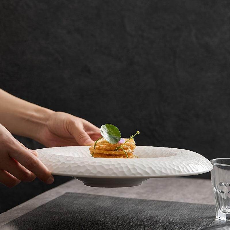 Elegant Black & White Ceramic Plate - My Store