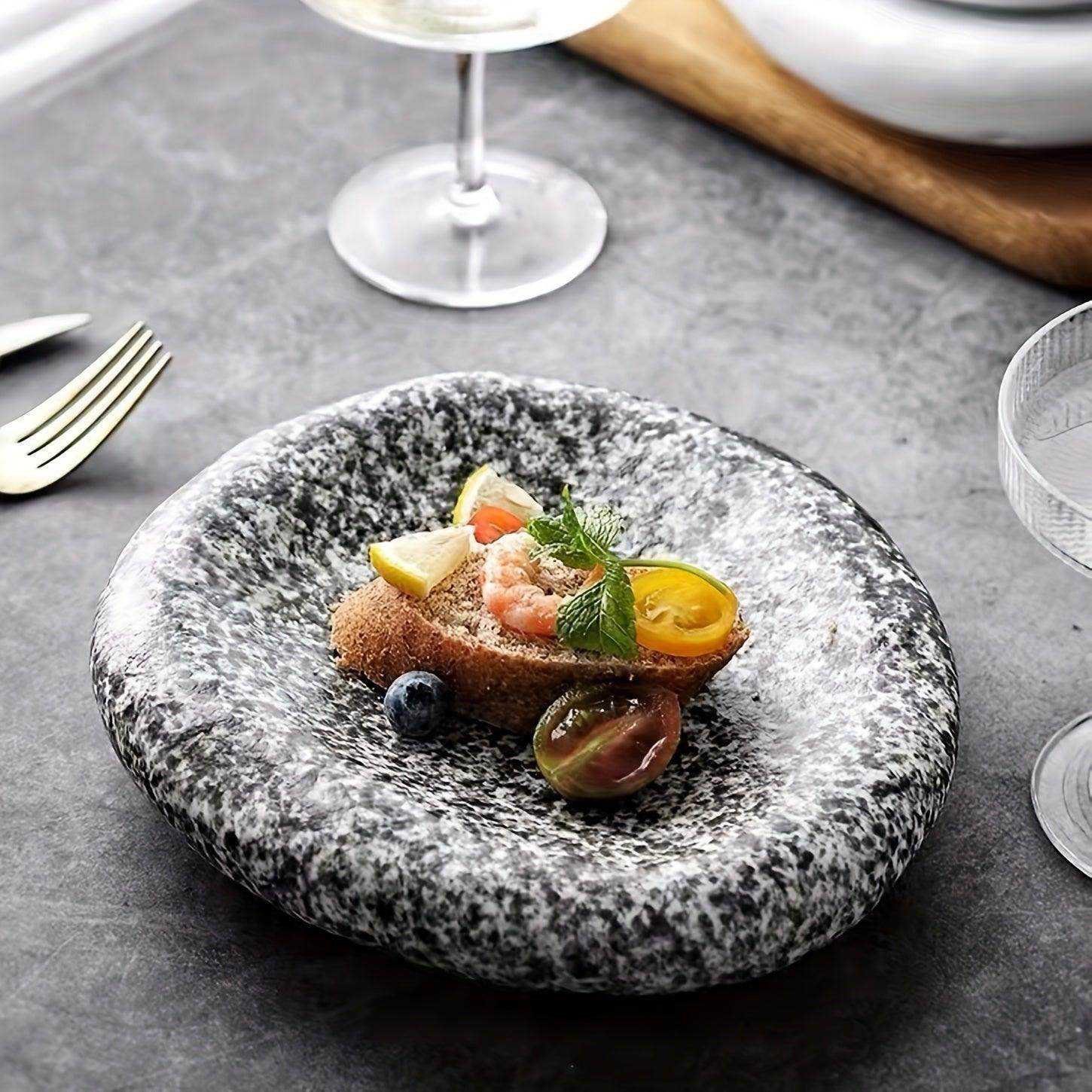 Elegant Oval Ceramic Salad Plate - My Store