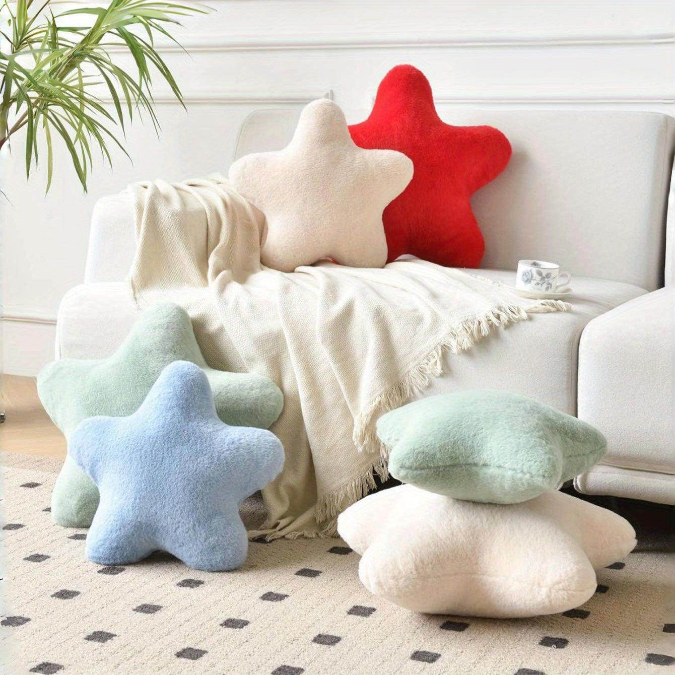 Modern Star-Shaped Plush Throw Pillow - My Store