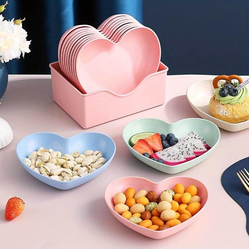 5pcs Durable Heart-Shaped Plate Set - My Store