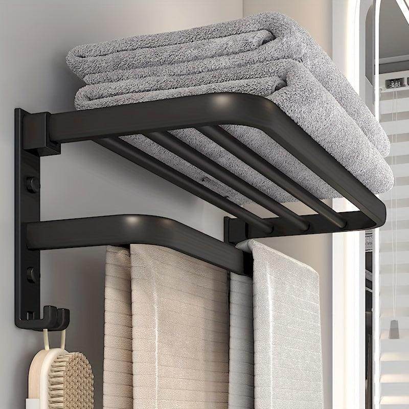 Wall-Mounted Bathroom Towel Rack & Shelf - My Store