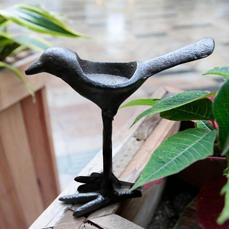 Set of 2 Rustic Cast Iron Bird Candle Holders - My Store