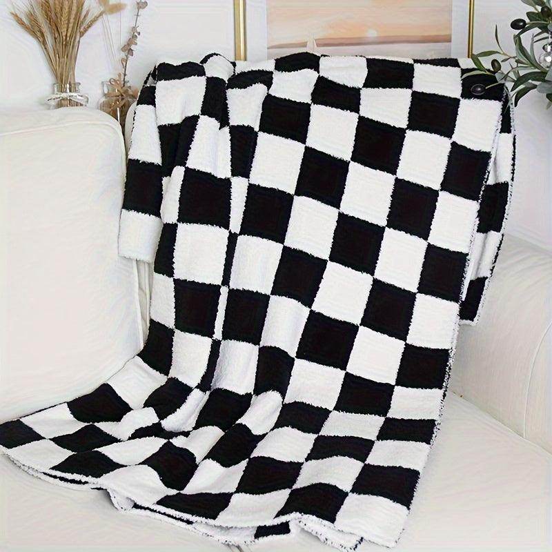 Comfort Soft Feather Yarn Knitted Throw Blanket - My Store