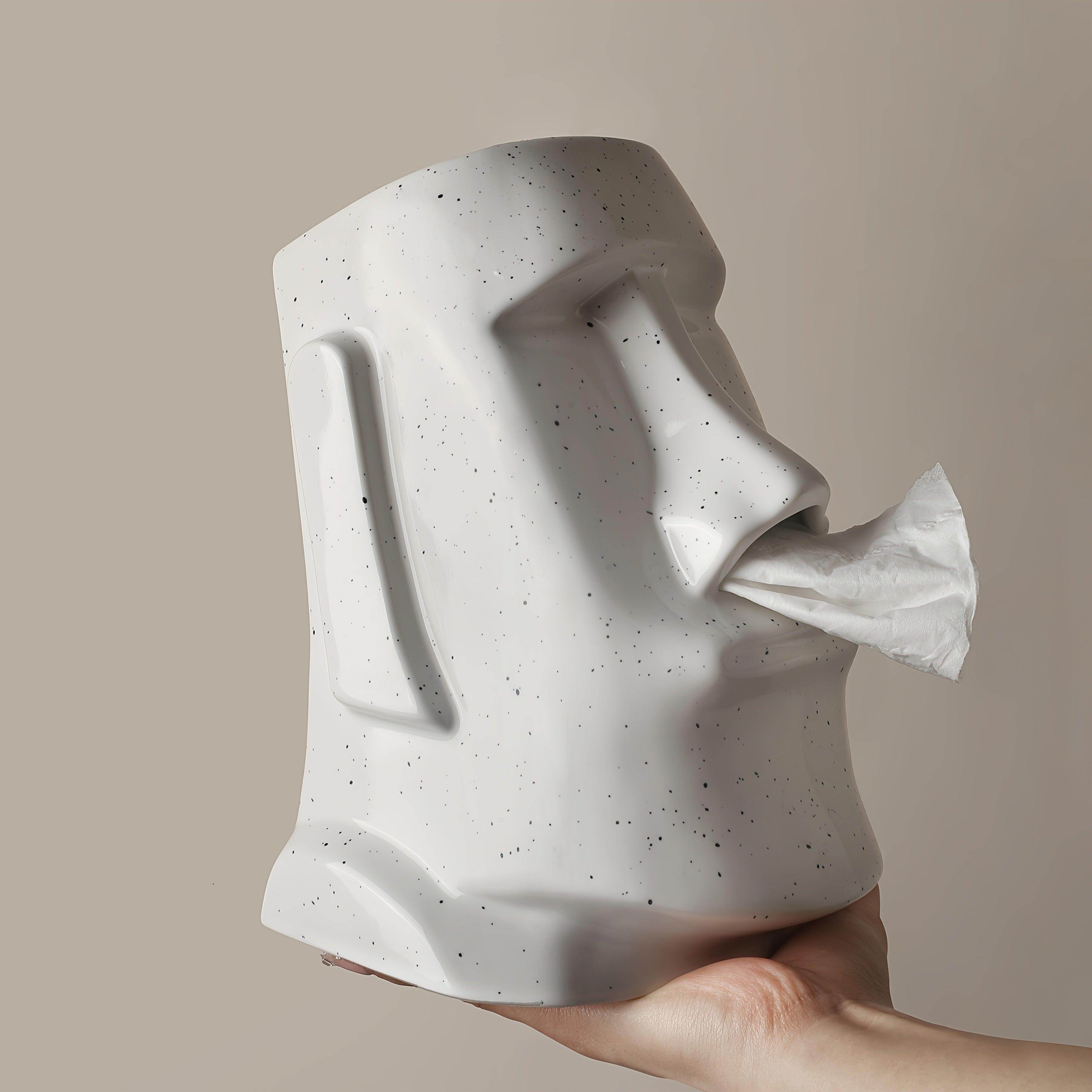 Moai Ceramic Tissue Box Holder - My Store
