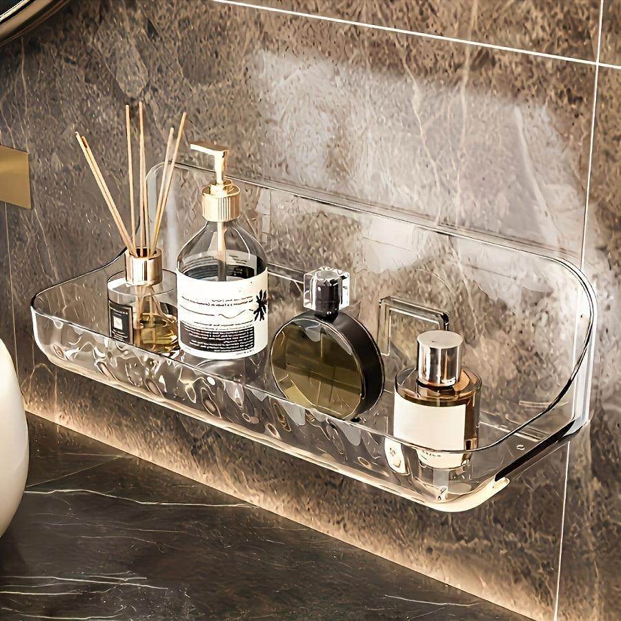 Wall-Mounted Transparent Resin Bathroom Organizer - My Store