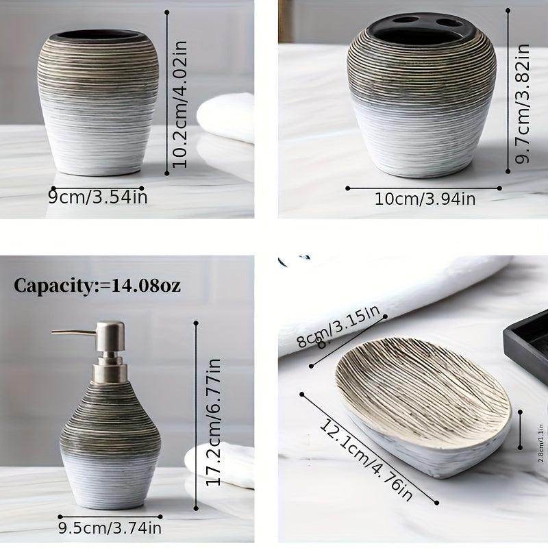 5-Piece Ceramic Bathroom Set - My Store