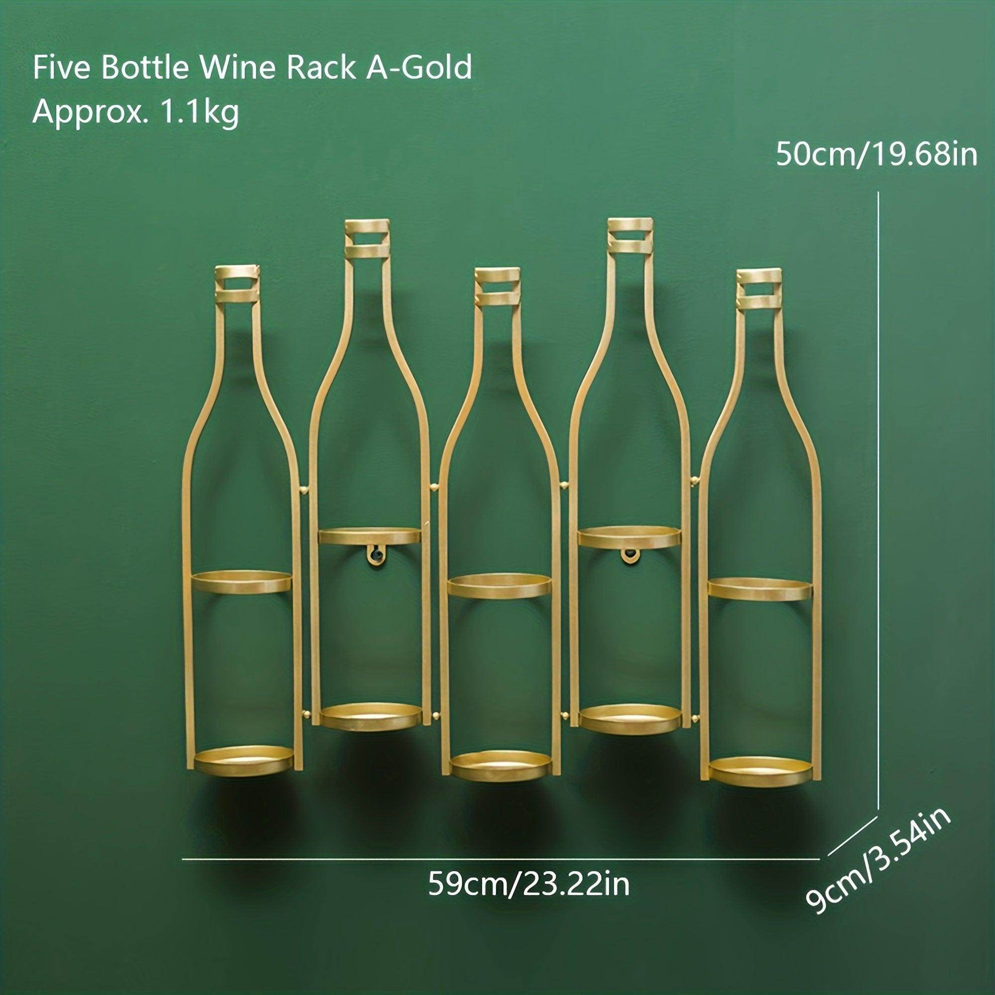 Vintage Iron Wall-Mounted Wine Rack - My Store