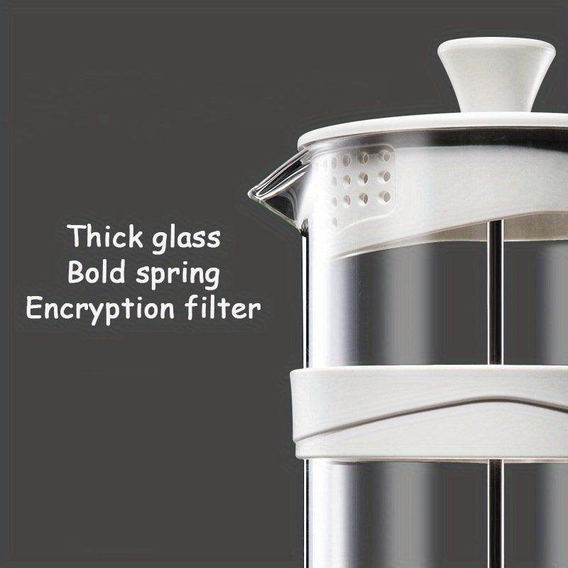 French Press Coffee Maker - Glass Tea Infuser with Hand-Pressed Filter - My Store