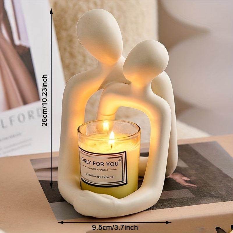 Abstract Hugging Couple Candle Holder - My Store