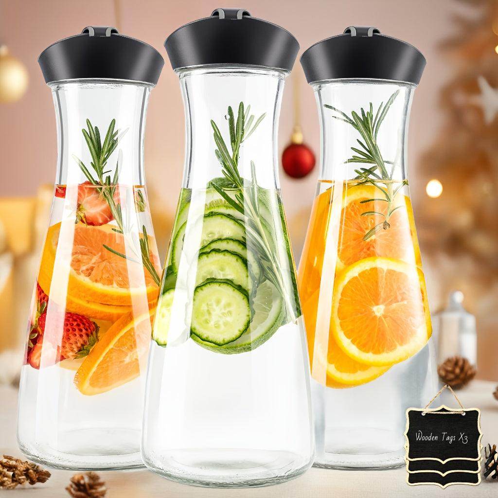 3-Pack Glass Bottle Pitcher Set - My Store
