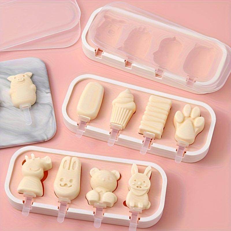 Reusable Silicone Cartoon Popsicle Mold Set - My Store