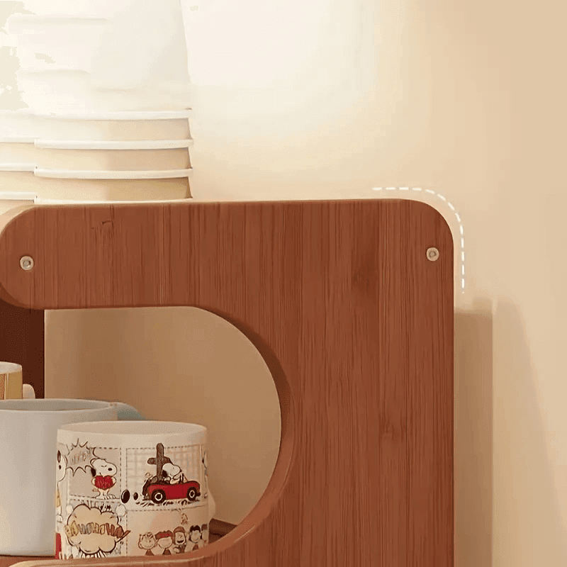 Multi-Tier Rectangular Wooden Desk Organizer Shelf - My Store