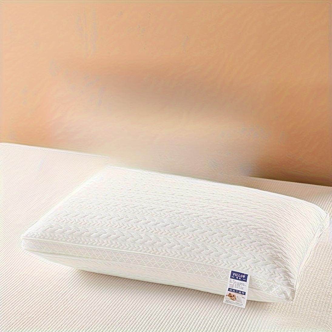Comfortable Bed Pillow with Net Edge & Wheat Ear Grid Design - My Store
