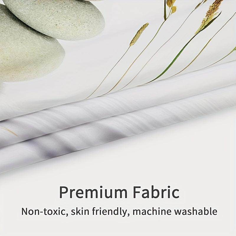 Stone Print Bathroom Curtain Set - My Store