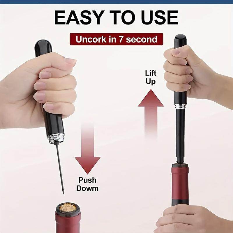 Portable Air Pressure Wine Opener with Foil Slicer - My Store