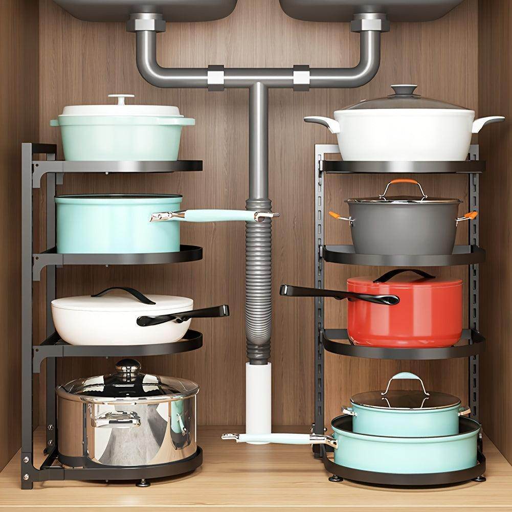 4-Tiers Adjustable Heavy-Duty Pot and Pan Rack - My Store