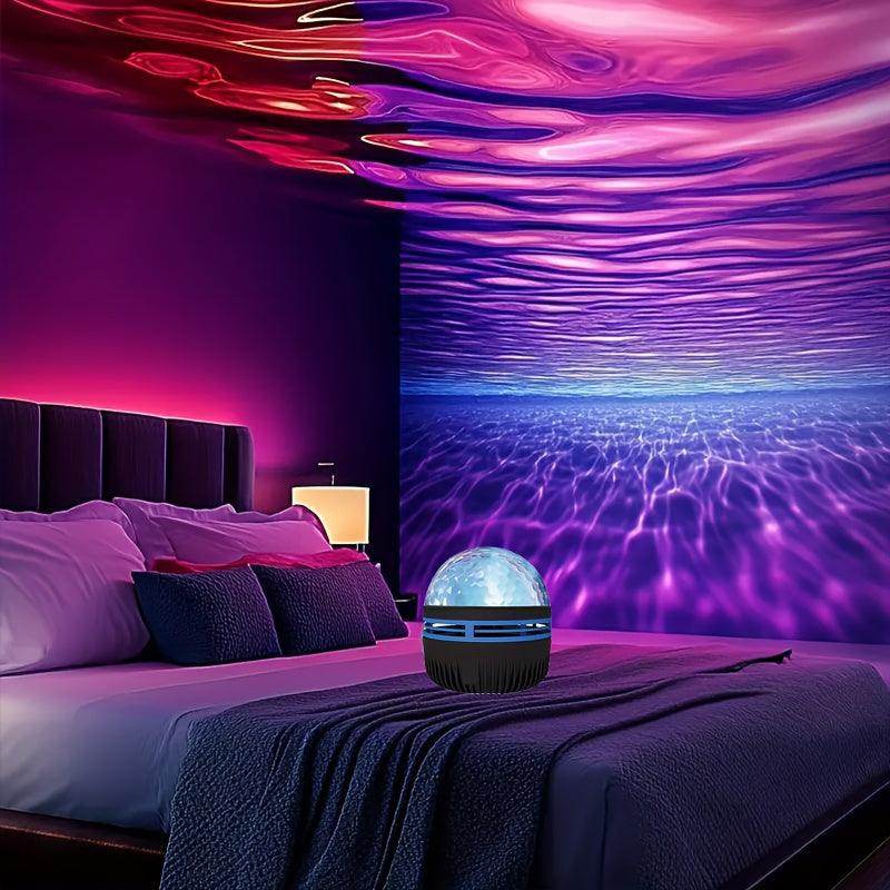 Galaxy Projector 1pc - USB-Powered Water Ripple Effect with Remote - My Store