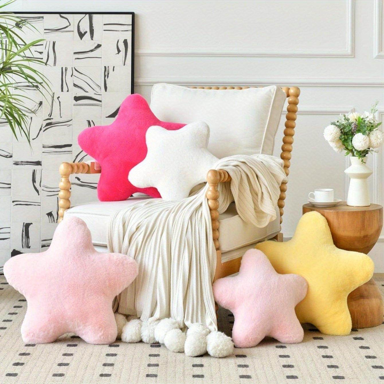 Modern Star-Shaped Plush Throw Pillow - My Store