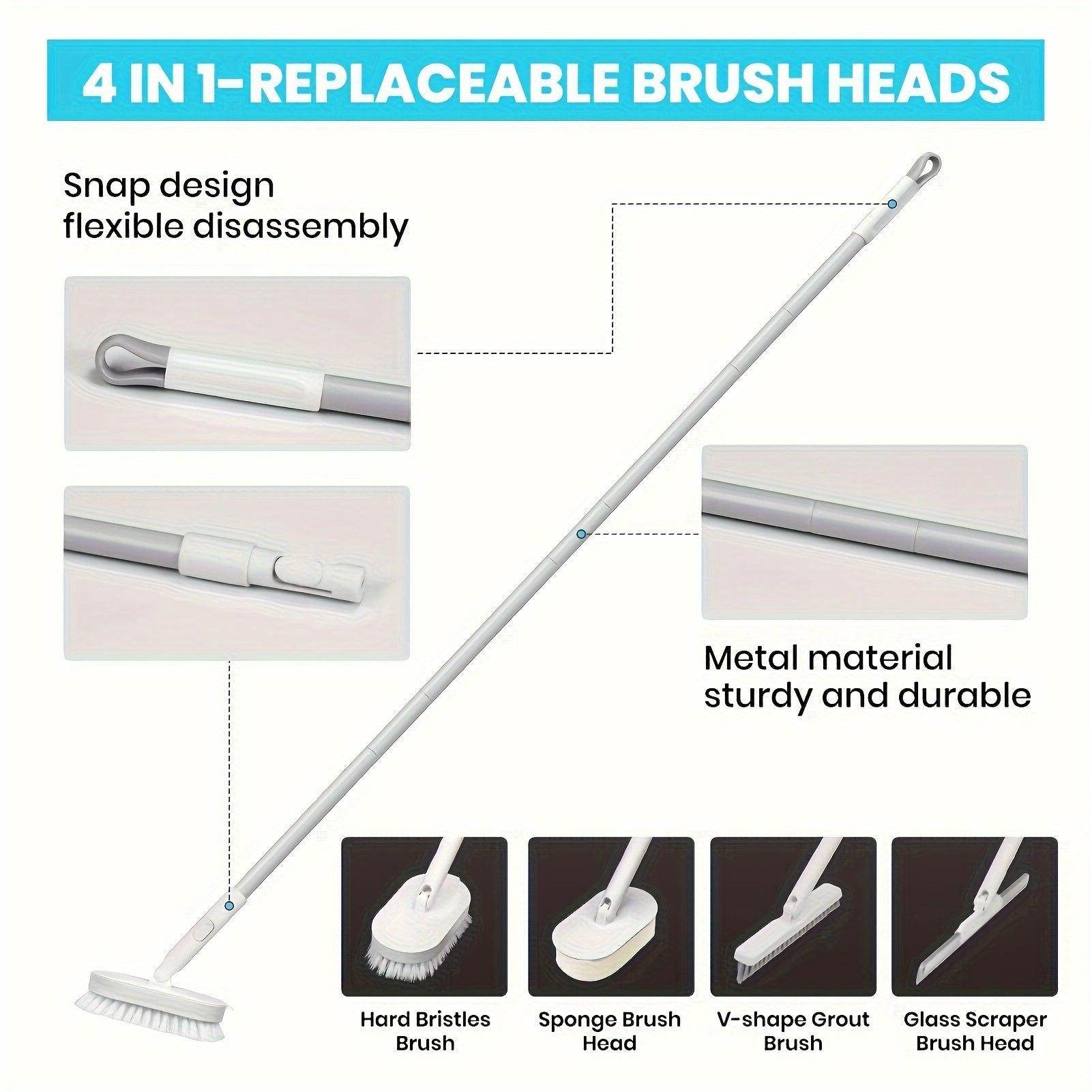 Foldable Shower Scrubber Brush with Extendable Handle - My Store