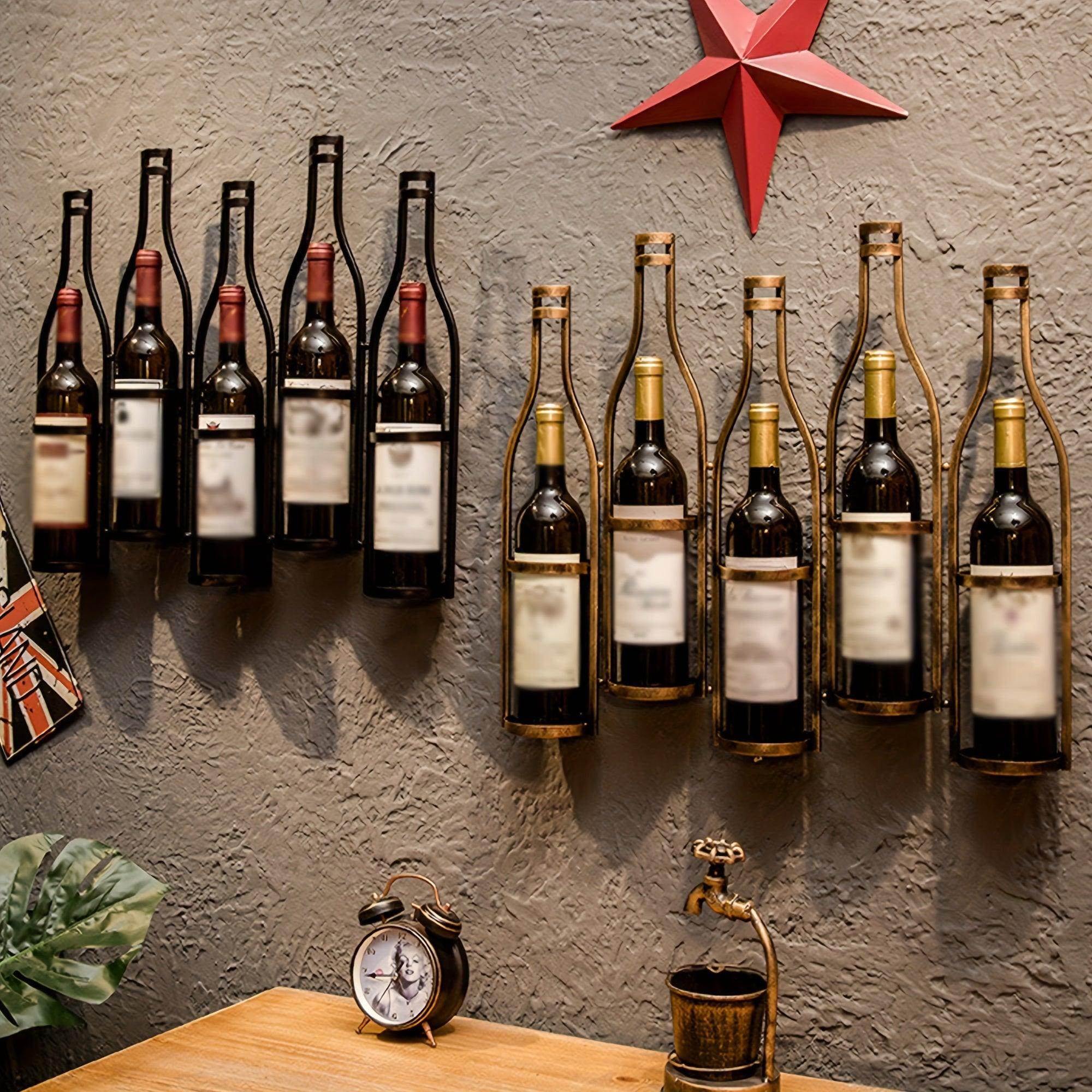 Vintage Iron Wall-Mounted Wine Rack - My Store