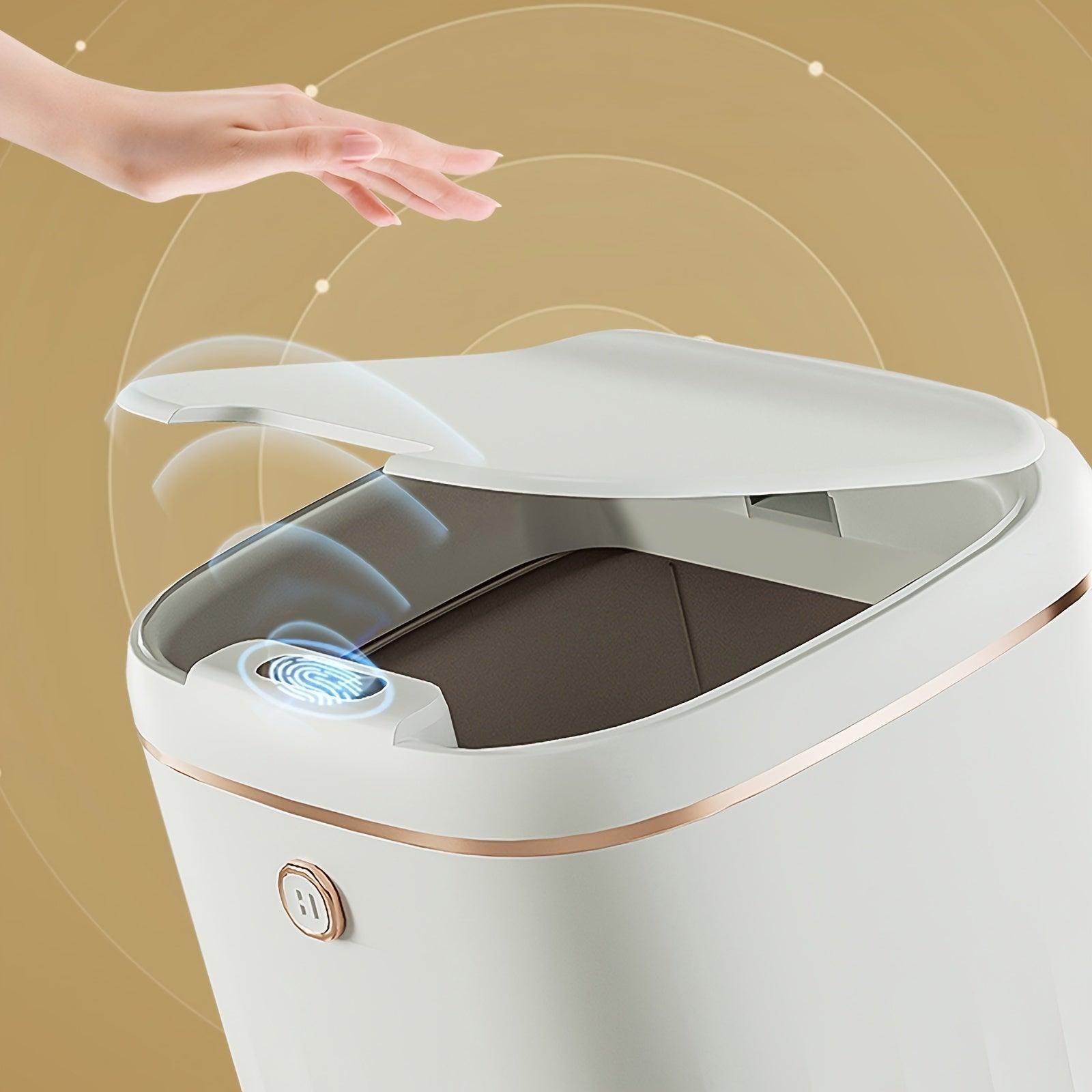 White/Cream Smart Trash Can - My Store