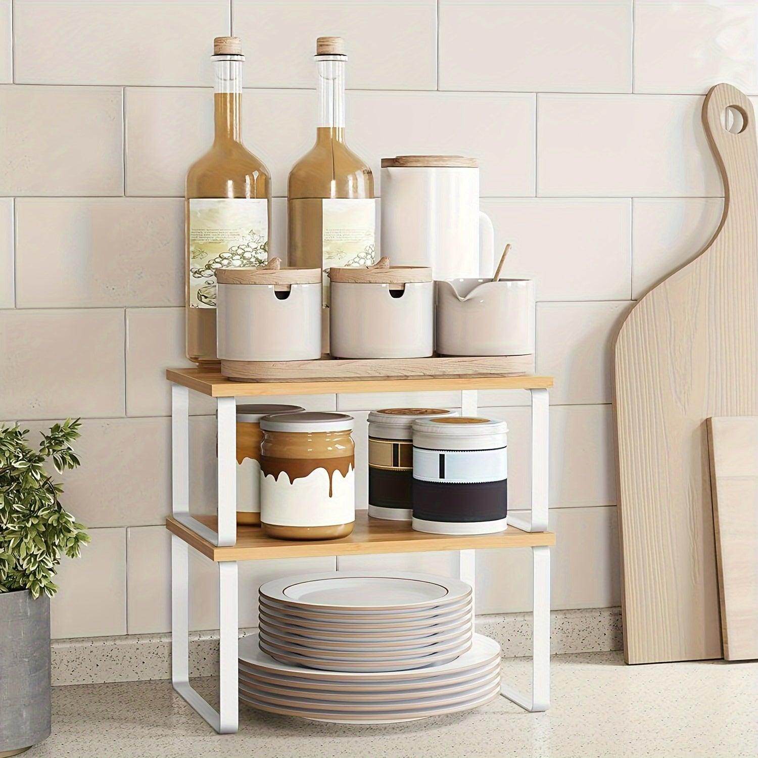 2-Pack Stackable Kitchen Cabinet Organizers - My Store