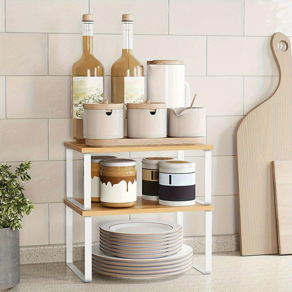 2-Pack Stackable Kitchen Cabinet Organizers - My Store