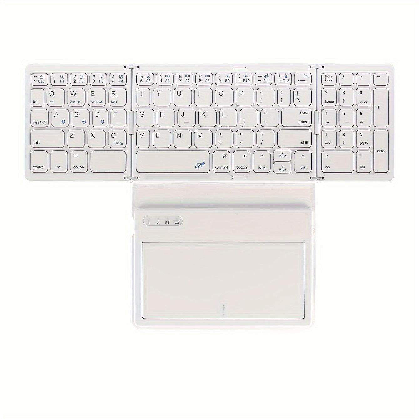 Compact Folding Wireless Keyboard – Touchpad & Rechargeable - My Store