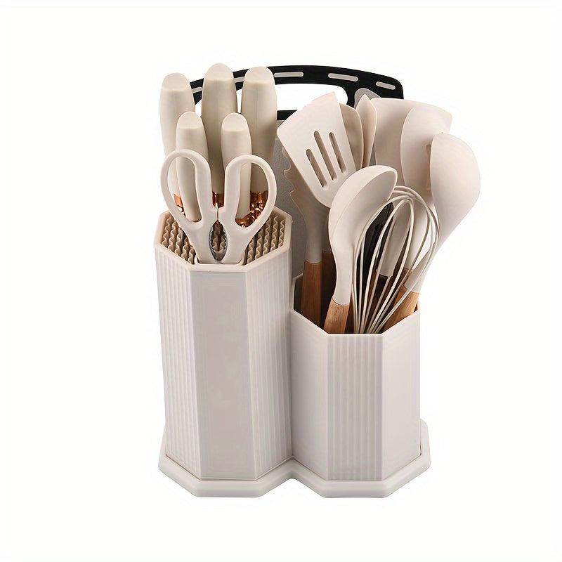 19pcs Silicone Kitchenware Set, Storage Bucket - My Store