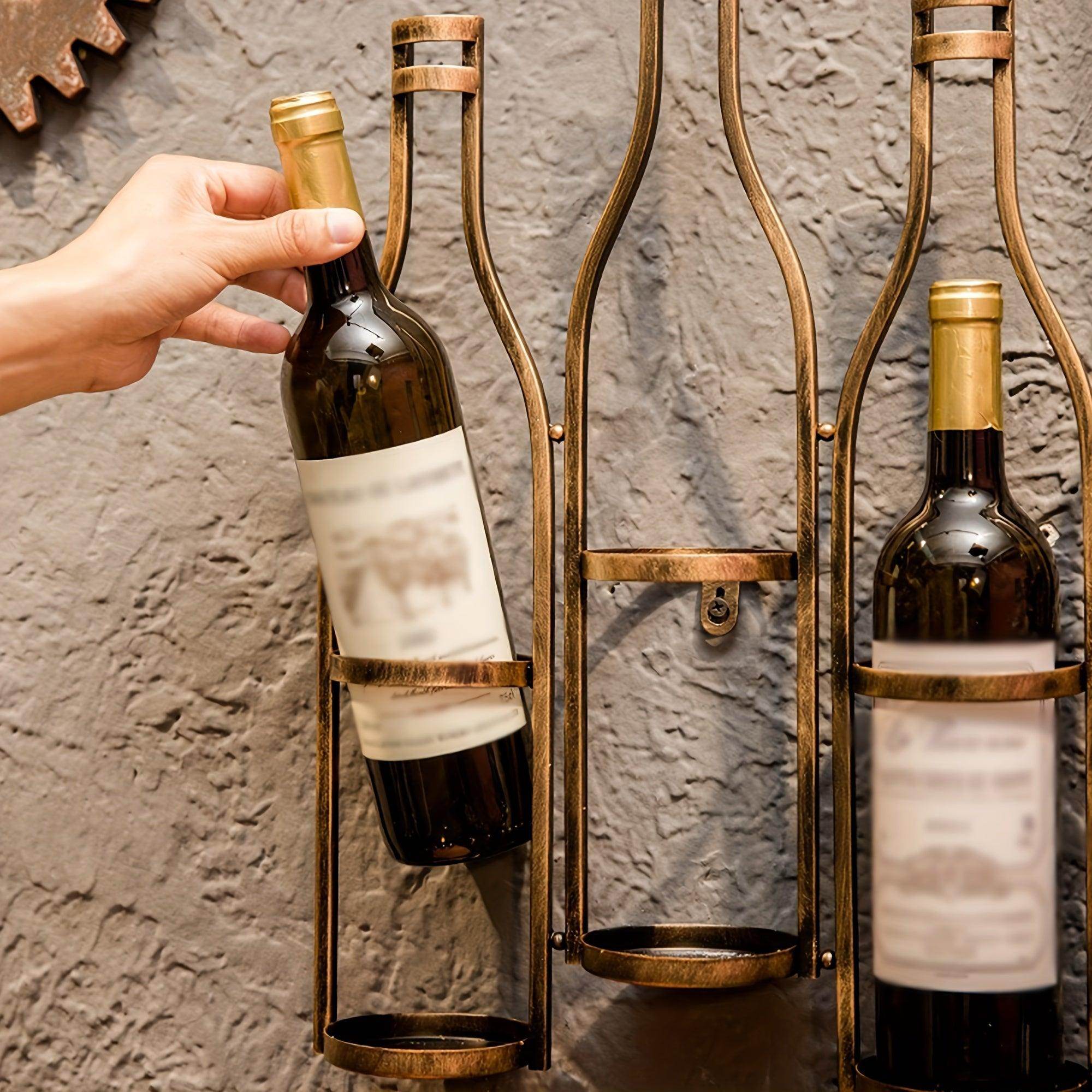 Vintage Iron Wall-Mounted Wine Rack - My Store