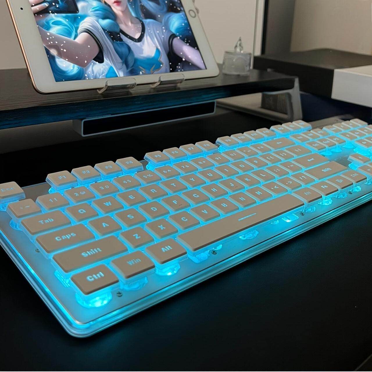Silent LED-Backlit Ergonomic Gaming Keyboard - My Store