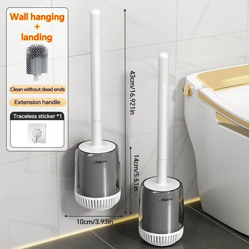 Silicone Bristle Toilet Brush Set with Ventilated Holder - My Store