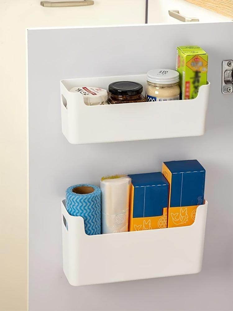 Space-Saving Kitchen Cabinet Door Organizer Bins with Hooks - My Store