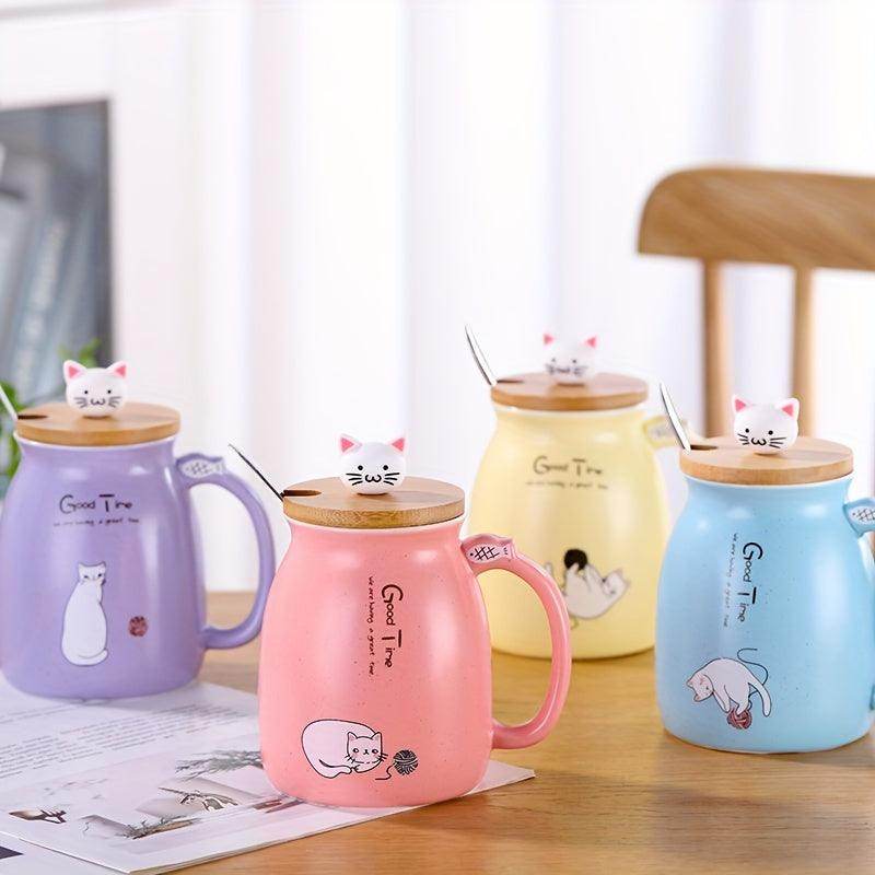 Happy Nooke™ I Cartoon Cat Ceramic Mug - My Store