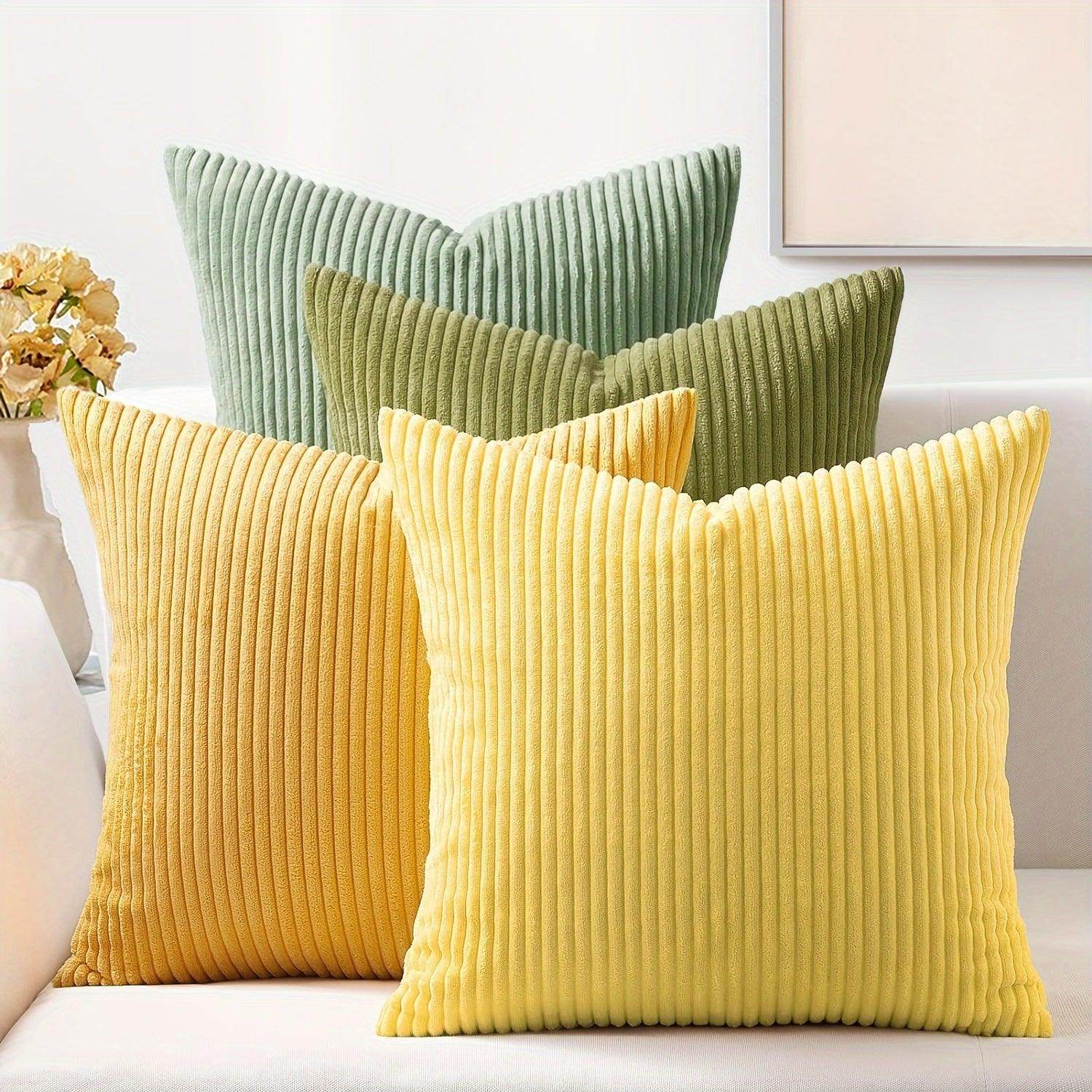 Decorative Gradient Corduroy Pillow Covers – Set of 4 - My Store