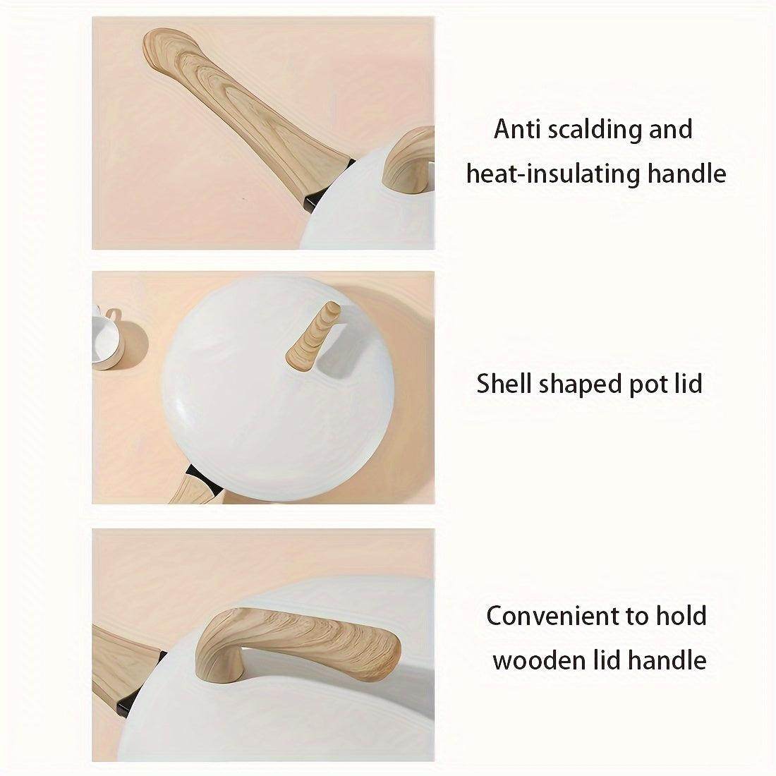 Premium Nonstick Cast Iron Pan Set with Wooden Handles - My Store