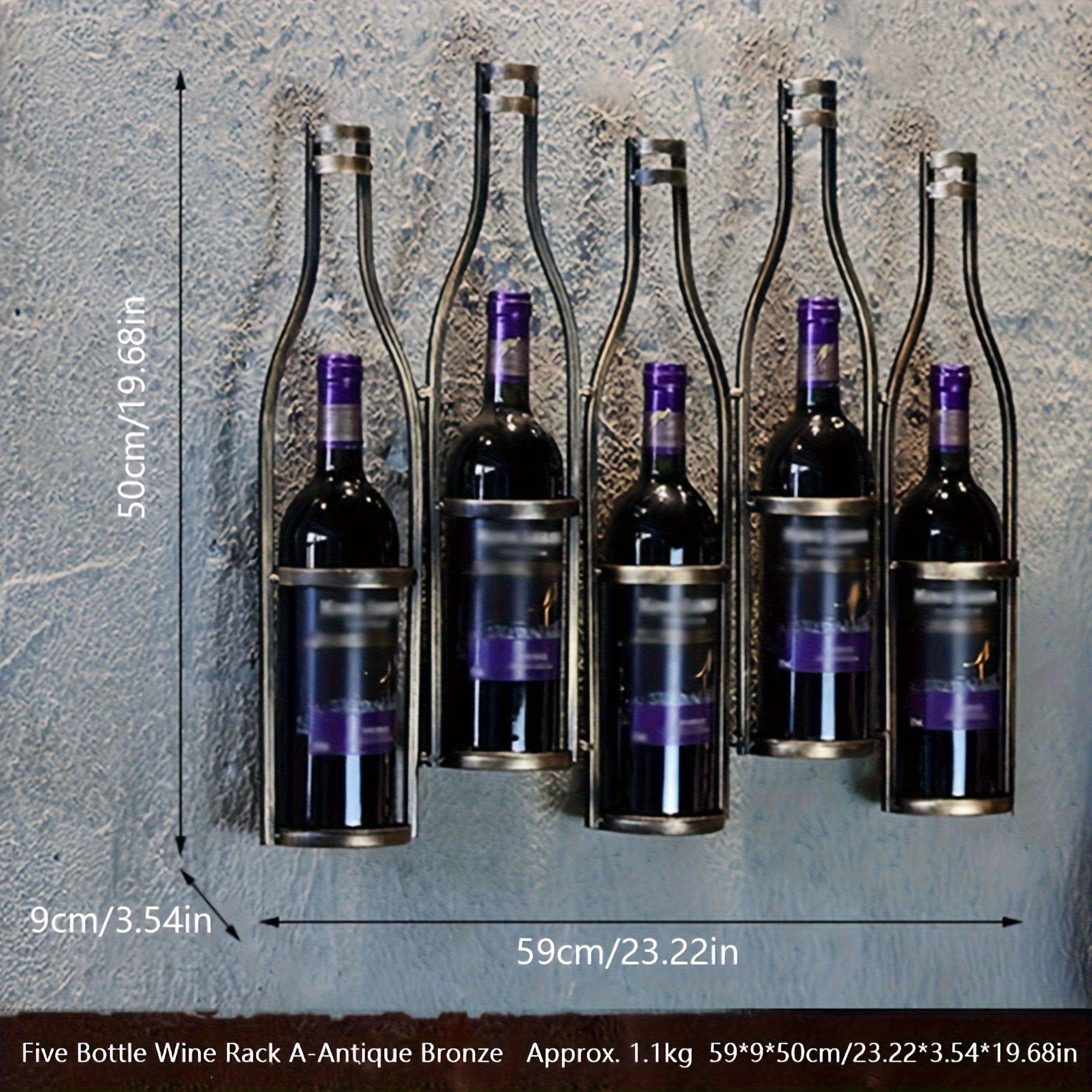 Vintage Iron Wall-Mounted Wine Rack - My Store