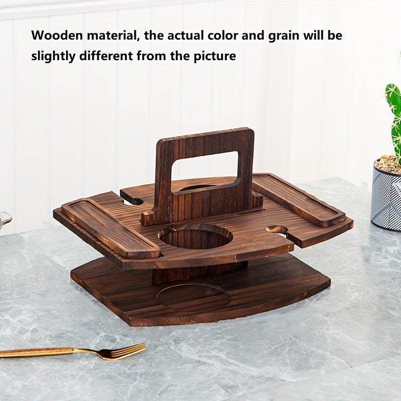 Portable Wooden Picnic Wine Rack and Food Holder - My Store