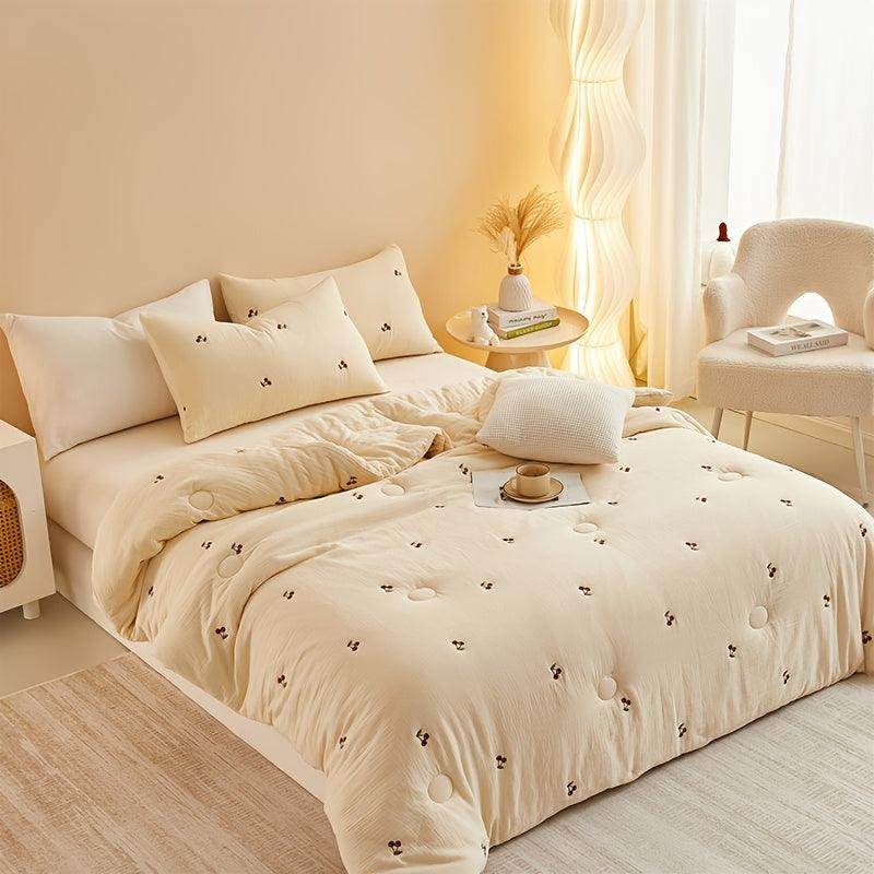 1pc Contemporary Embroidered Quilt - My Store