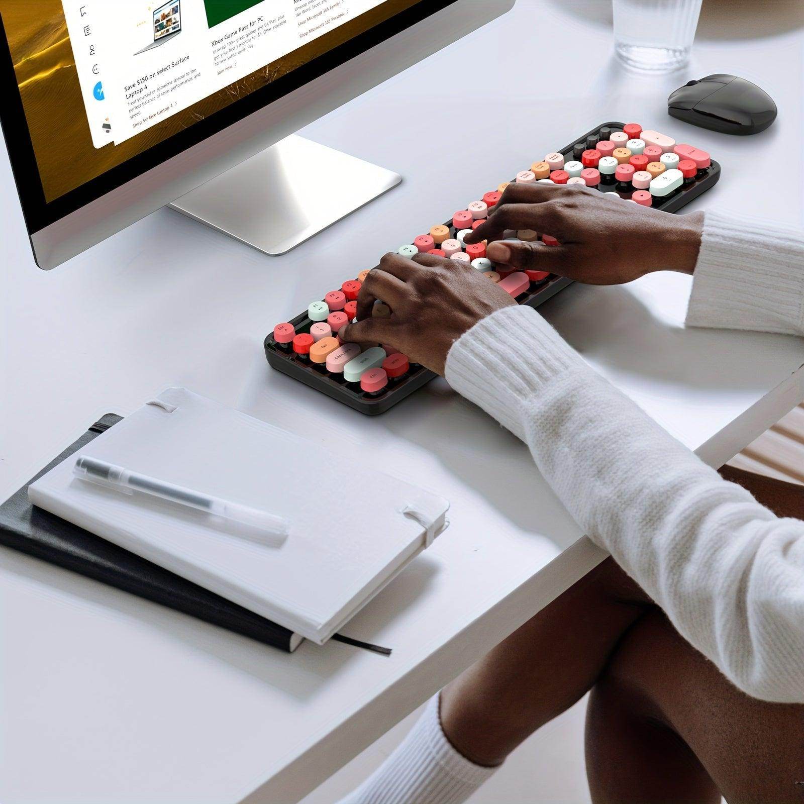 Colorful Full-Size Wireless Keyboard and Mouse Combo - My Store