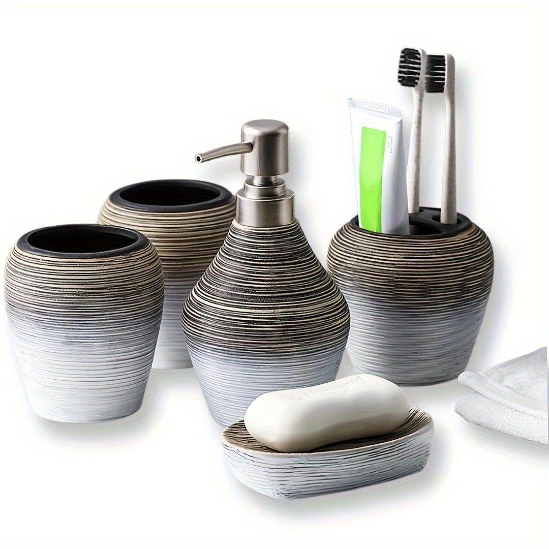 5-Piece Ceramic Bathroom Set - My Store